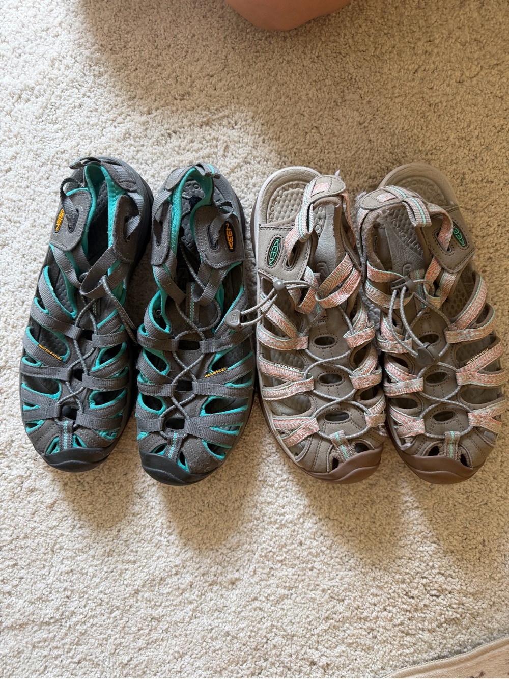 Bundle - lot of 2 pairs of Keen hiking sandals women’s size 9.5